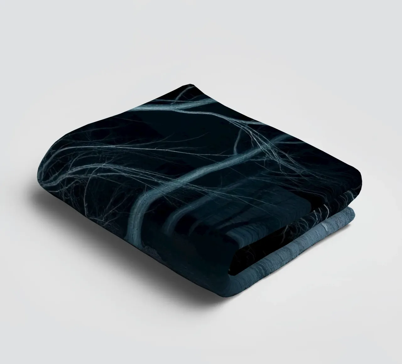 Eerie pathway illuminated by moonlight towel by DesignDoodle