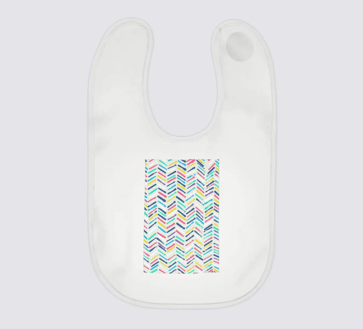 Herringbone baby bib by Tracie Andrews