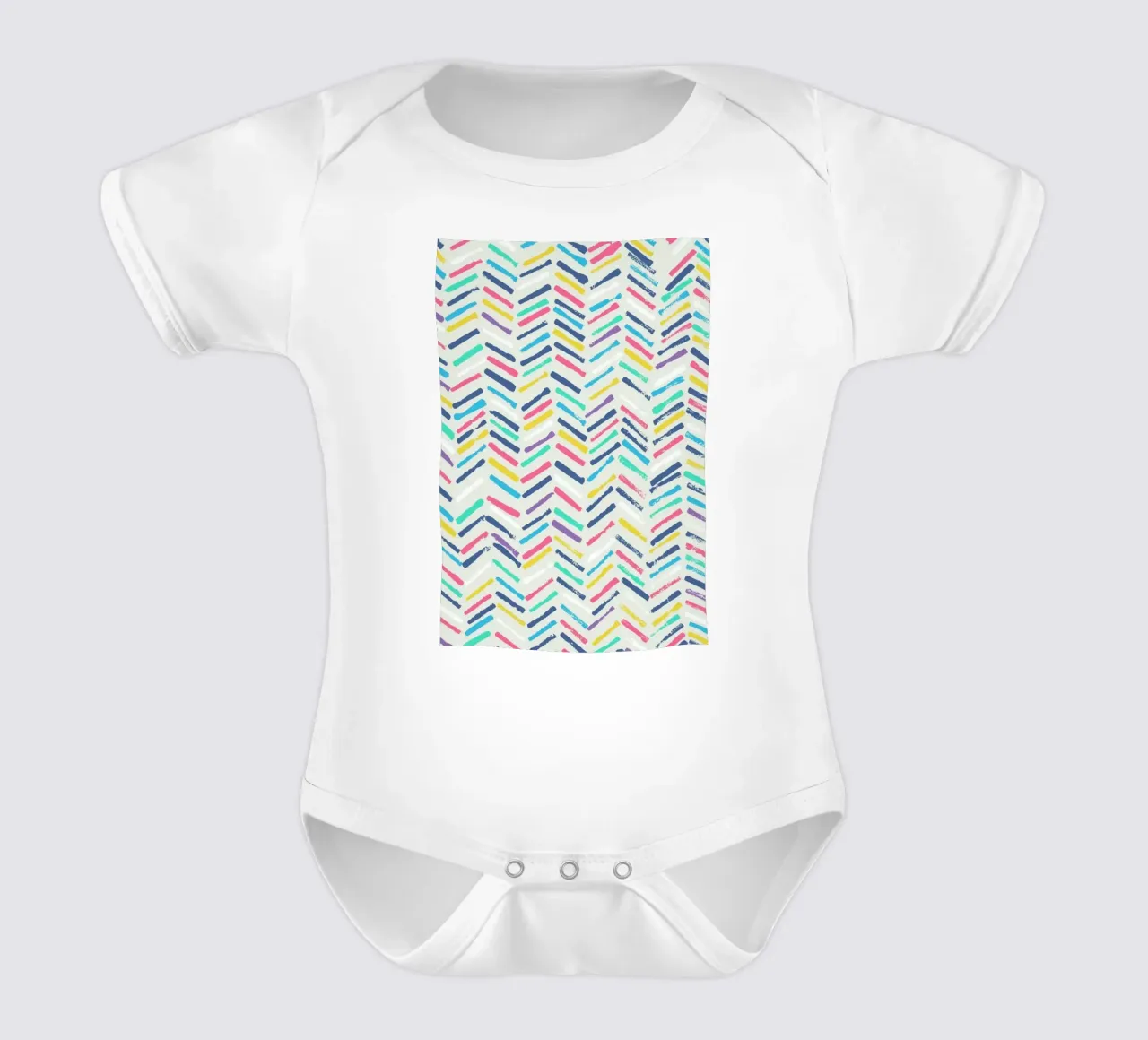 Herringbone body neonato maniche corte da Tracie Andrews