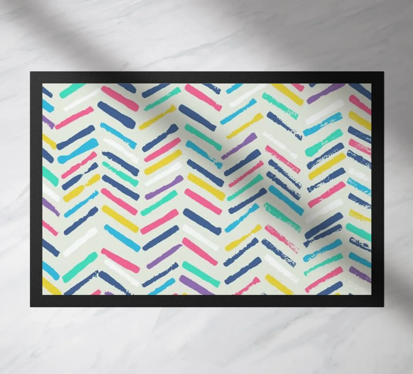 Herringbone deurmat van Tracie Andrews