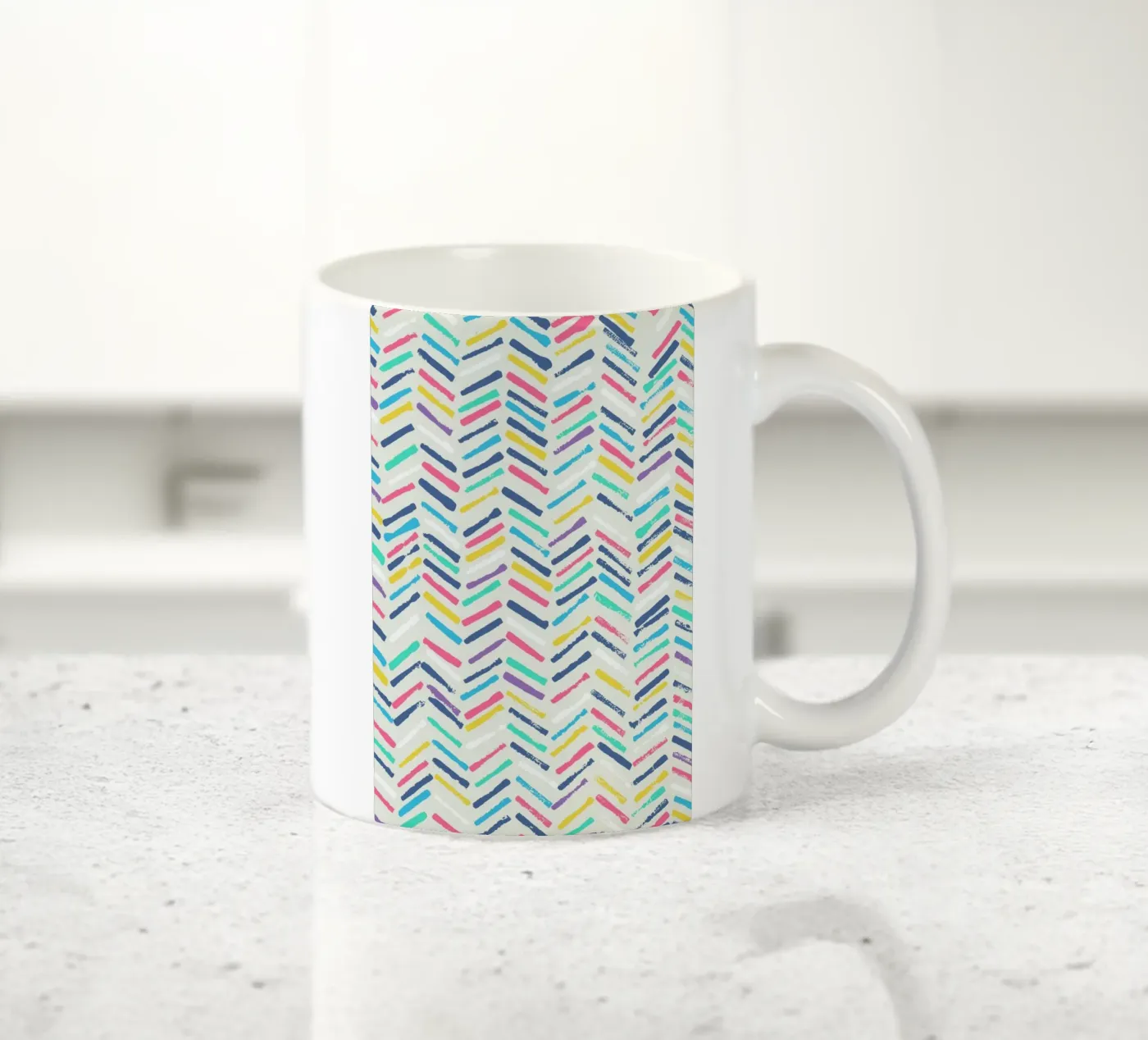 Herringbone ceramic mug by Tracie Andrews