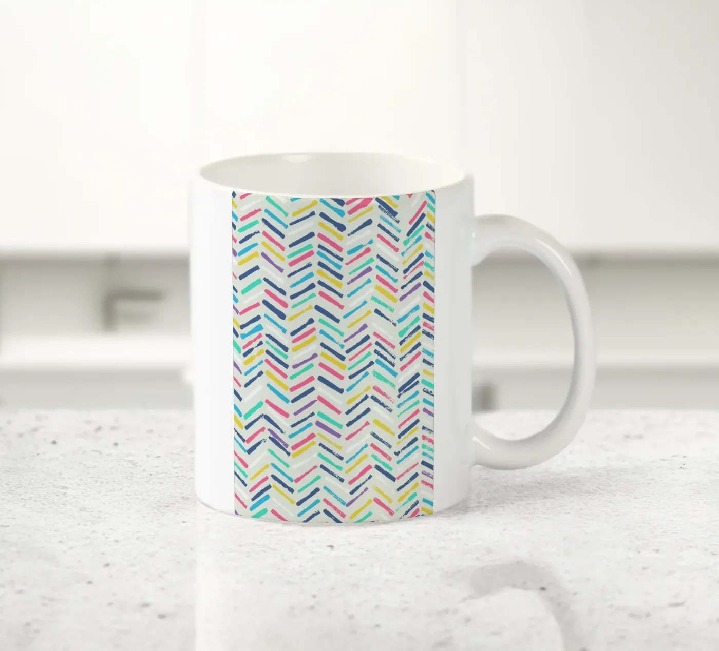 Herringbone Keramik Tasse von Tracie Andrews