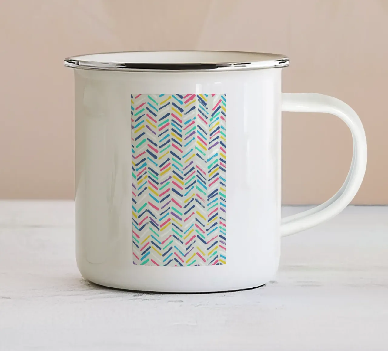 Herringbone tazza in smalto da Tracie Andrews