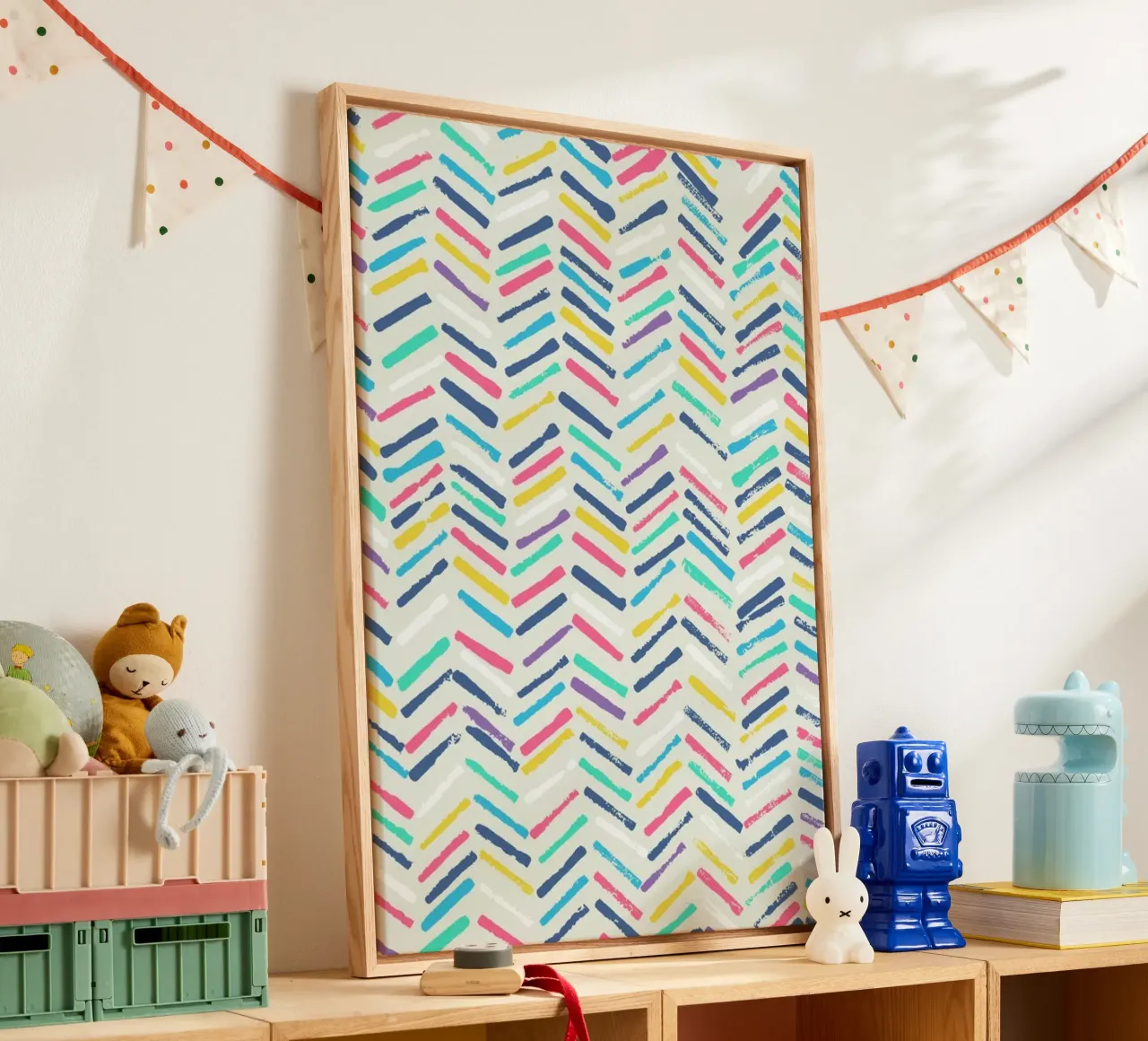 Herringbone tela con Cornice a cassetta da Tracie Andrews