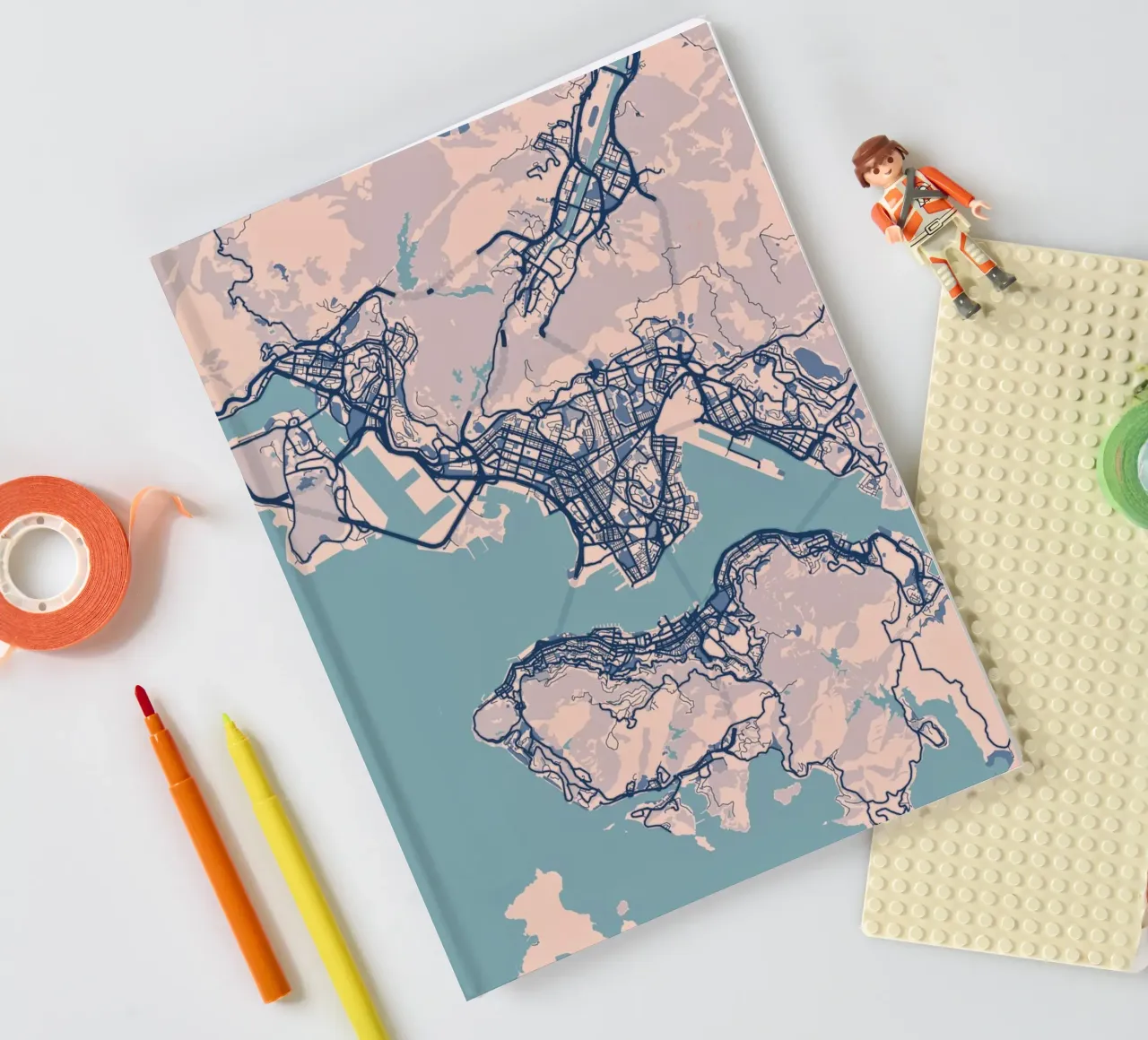 Hongkong - Skyline-Hafen Notizbuch von MOOODZART
