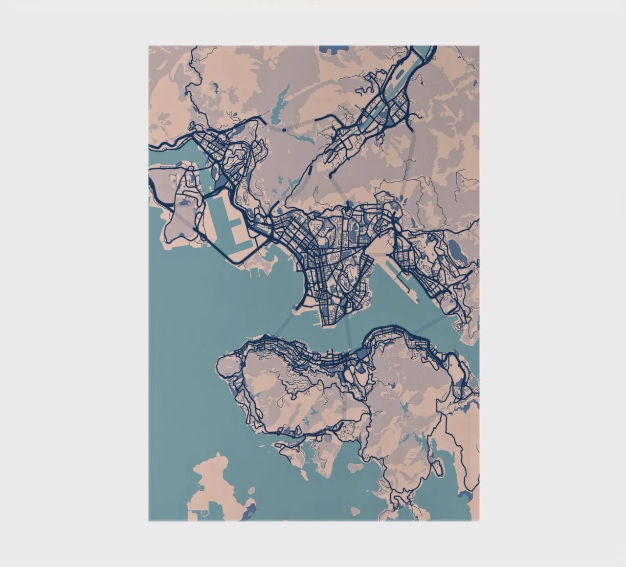 Hong Kong - Skyline Harbour notebook by MOOODZART