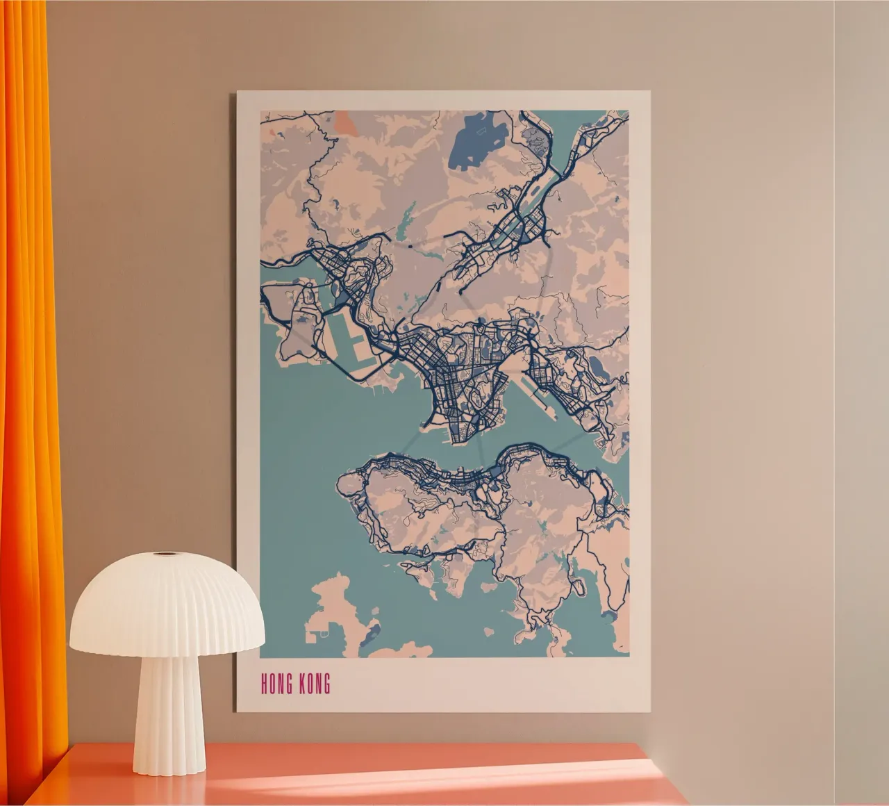 Hong Kong - Porto Skyline alluminio dibond da MOOODZART