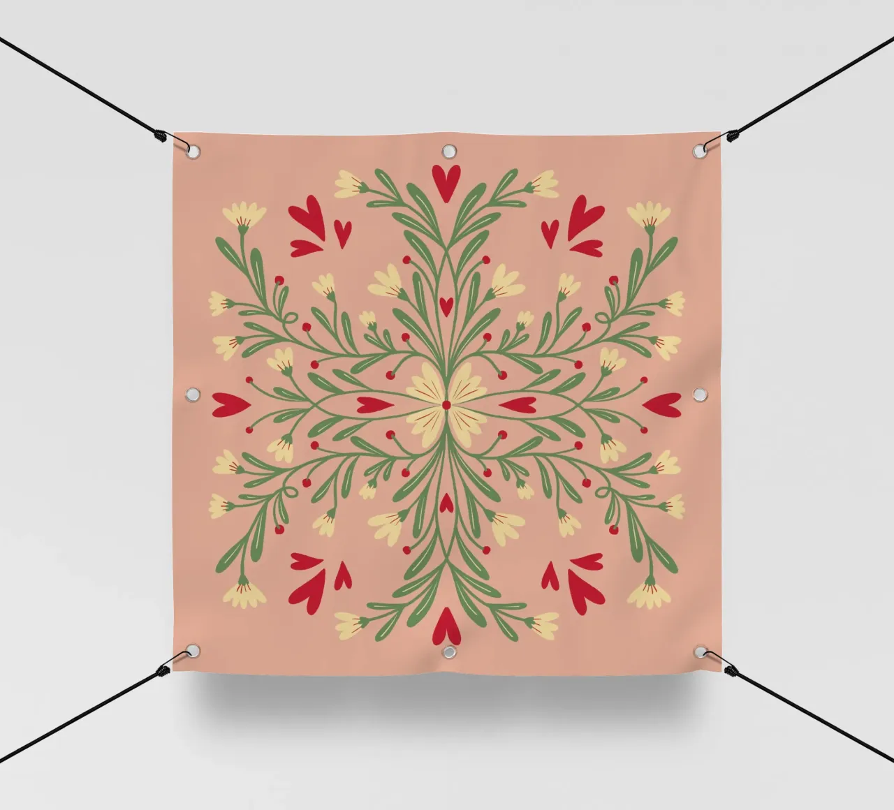 Fiori e cuori telo in pvc da Wackapacka