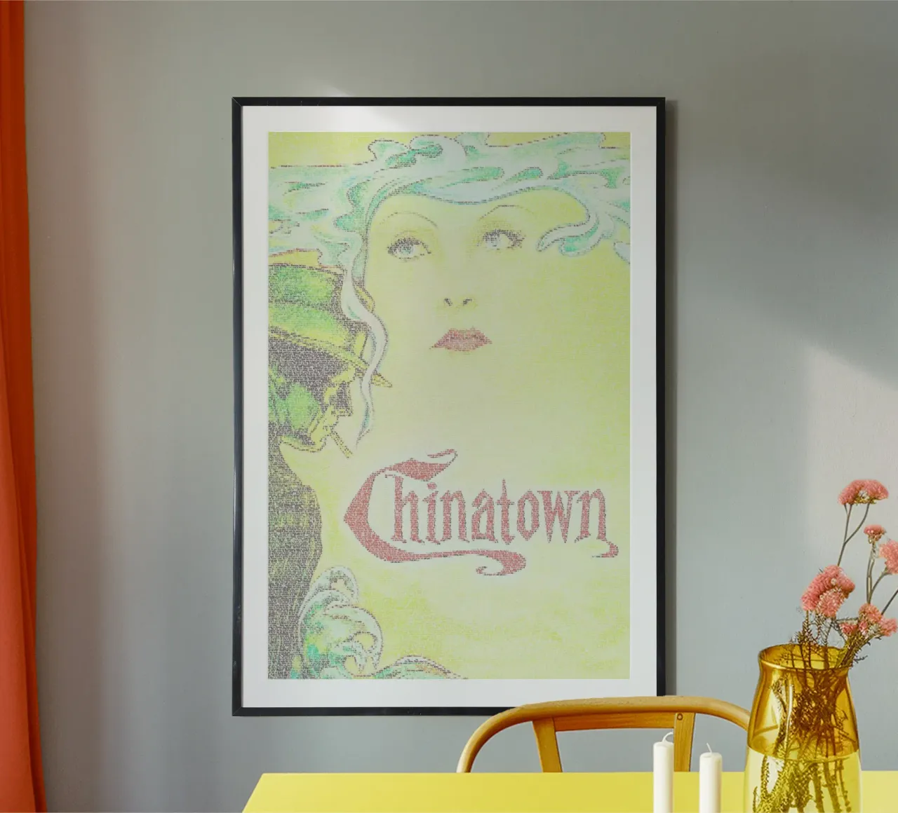 Chinatown poster con telaio in alluminio da Robotic Ewe