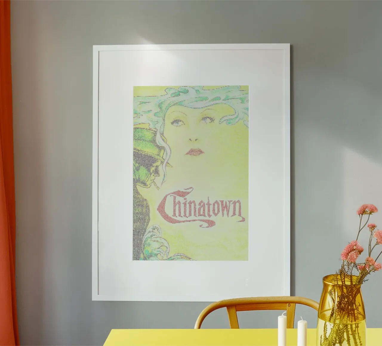 Chinatown poster con telaio in alluminio da Robotic Ewe