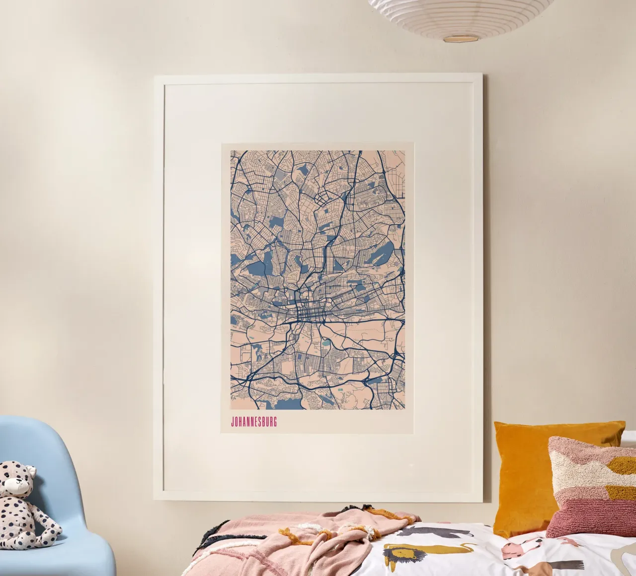Linea Johannesburg - Jo'burg poster con telaio in legno da MOOODZART