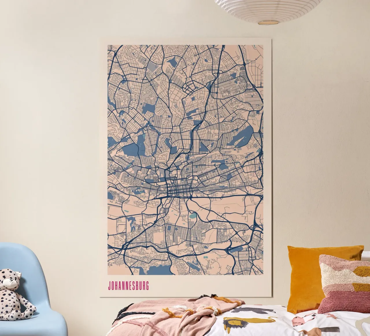 Linea Johannesburg - Jo'burg poster con telaio in legno da MOOODZART
