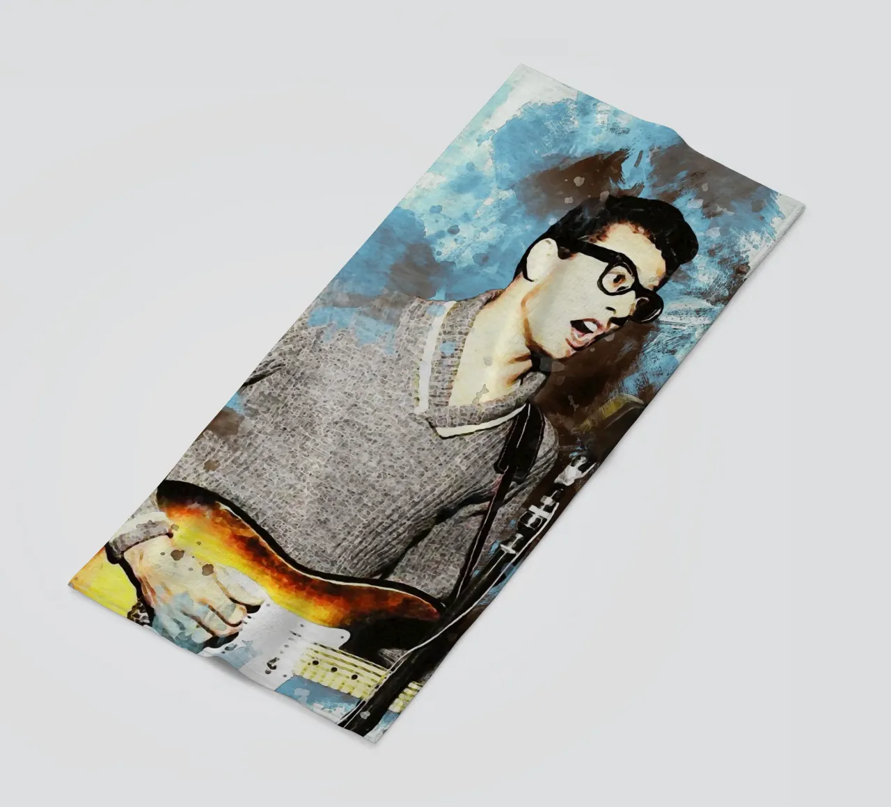 Sbaffo di ritratto Buddy Holly telo mare da Gunawan Rb