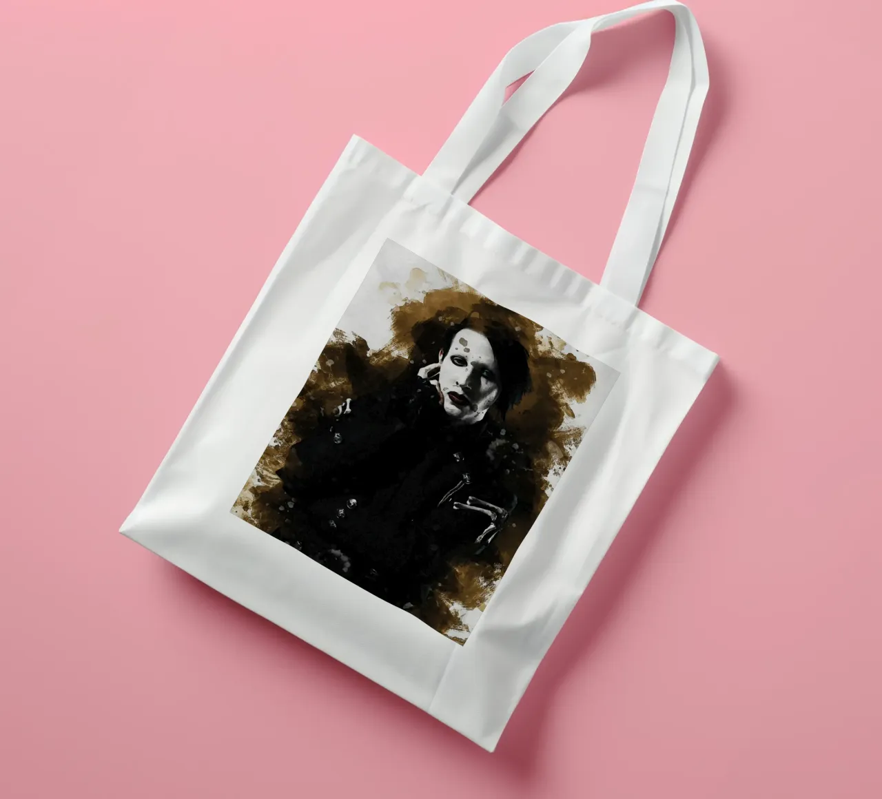 Smudge of Marilyn Manson tote bag by Gunawan Rb