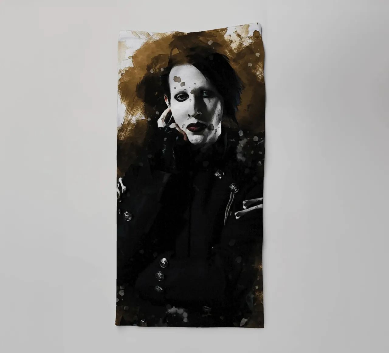 Smudge of Marilyn Manson towel by Gunawan Rb