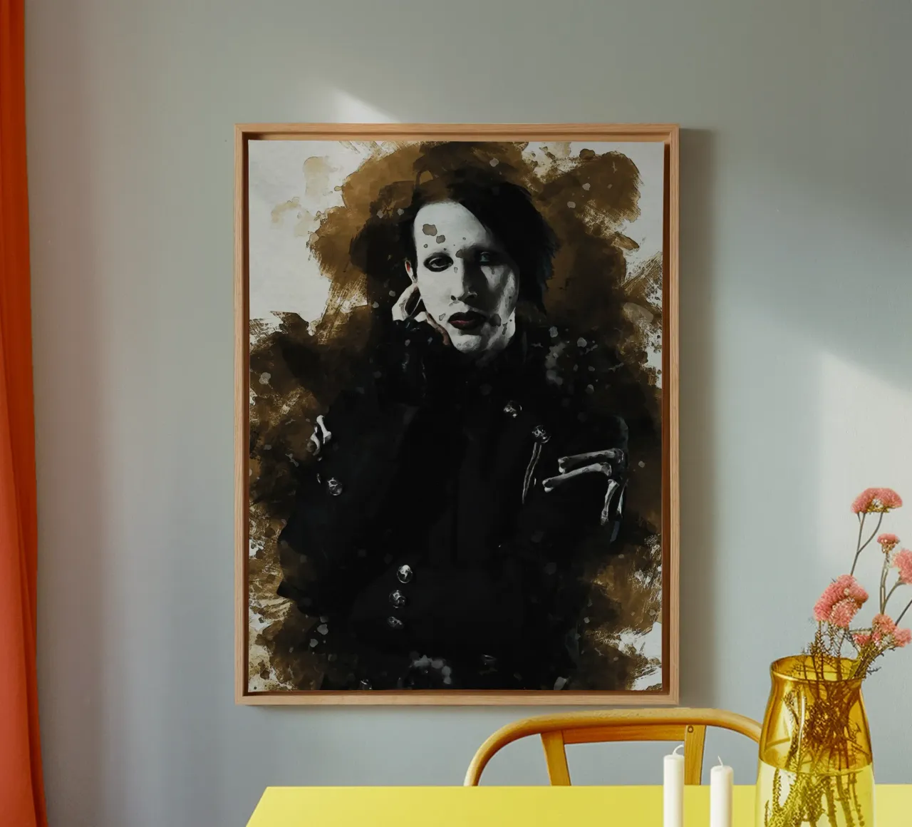 Smudge of Marilyn Manson canvas by Gunawan Rb