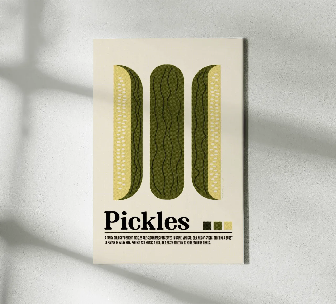 Pickles canvas with Floater frame by Jonas Loose