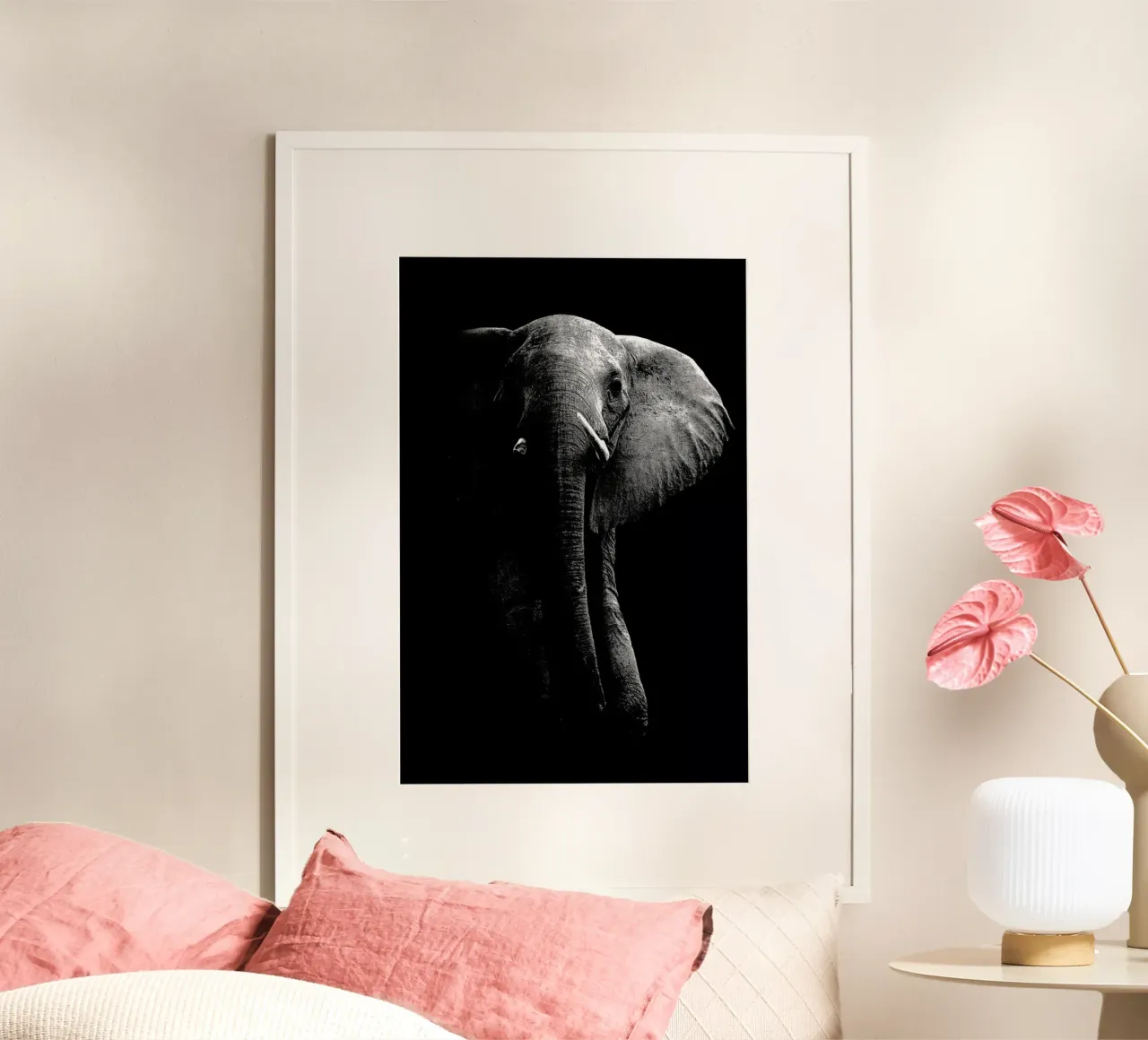 Elephant - Wild Photo Art poster con telaio in alluminio da Pictufy