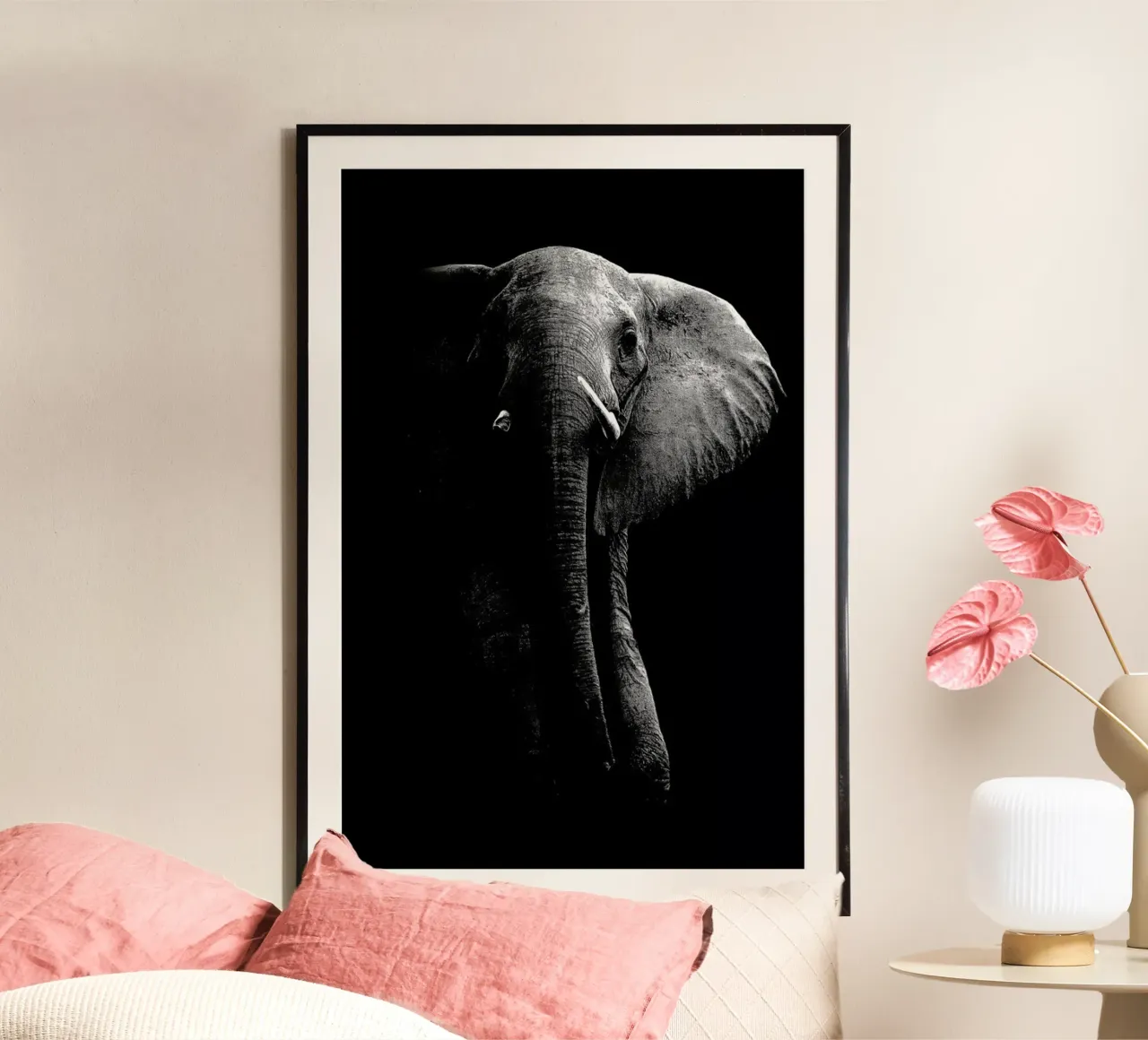 Elephant - Wild Photo Art poster con telaio in alluminio da Pictufy