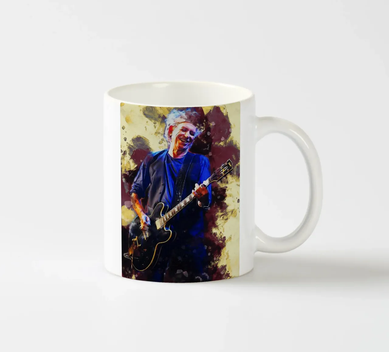Mancha de Keith Richards en directo taza de cerámica de Gunawan Rb