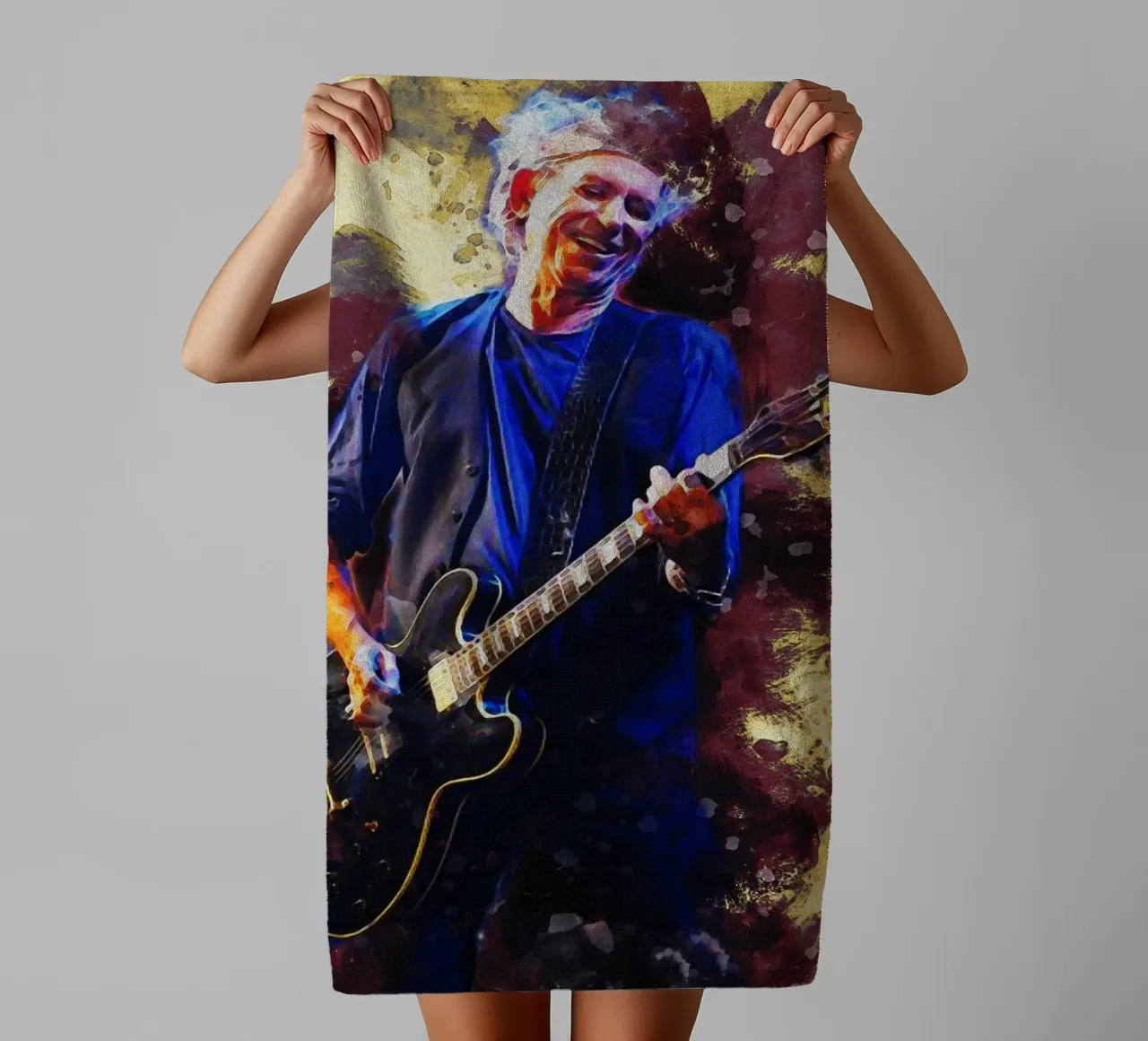 Mancha de Keith Richards en directo toalla de baño de Gunawan Rb