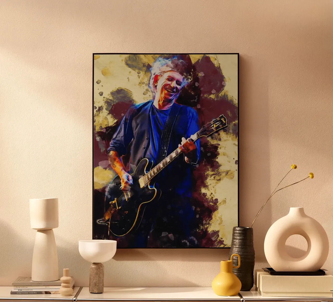 Mancha de Keith Richards en directo aluminio dibond de Gunawan Rb