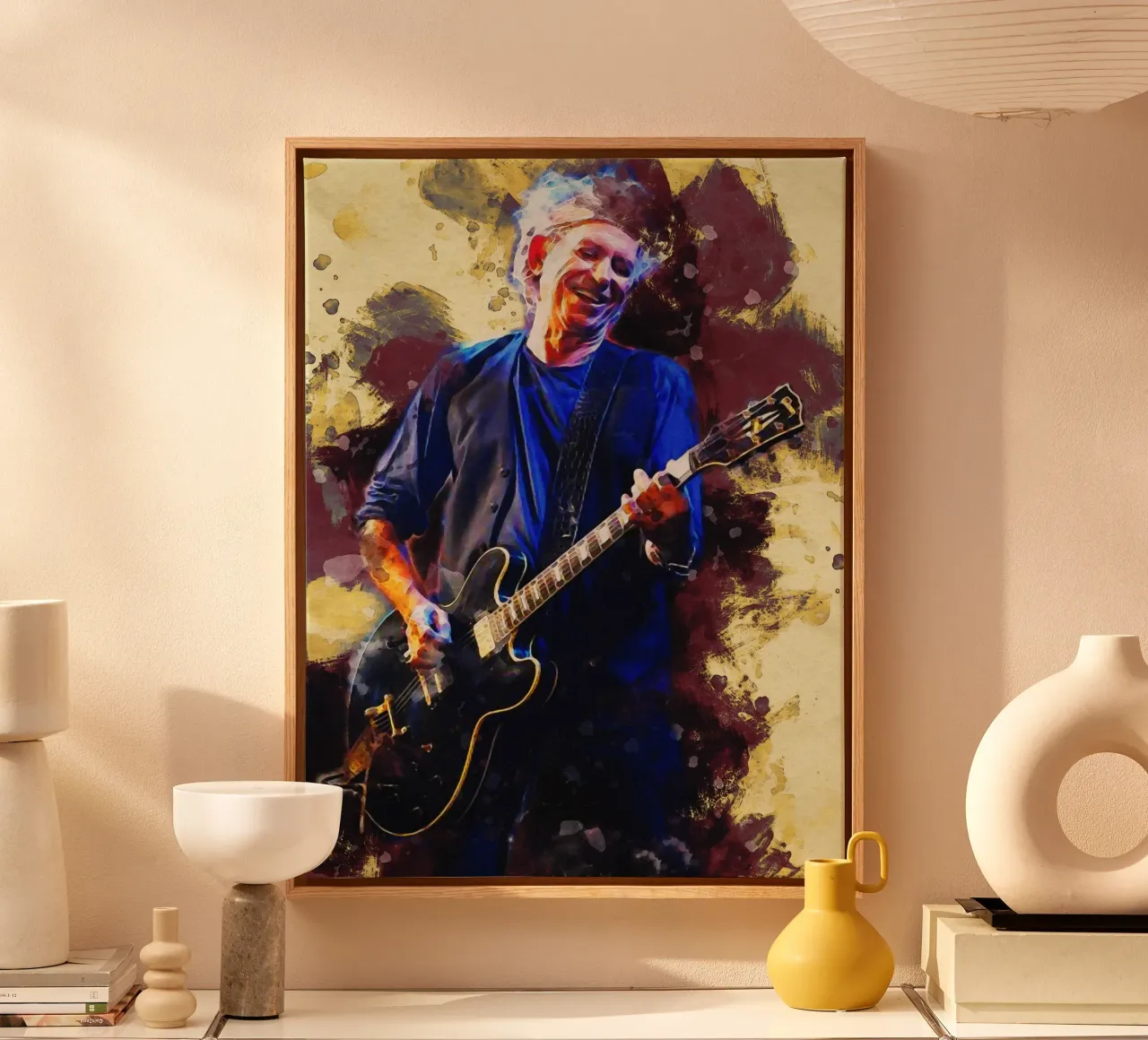 Smudge of Keith Richards Live canvas by Gunawan Rb