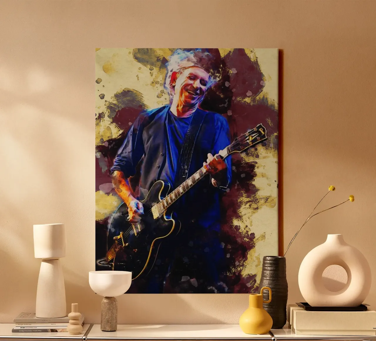 Smudge of Keith Richards Live canvas by Gunawan Rb