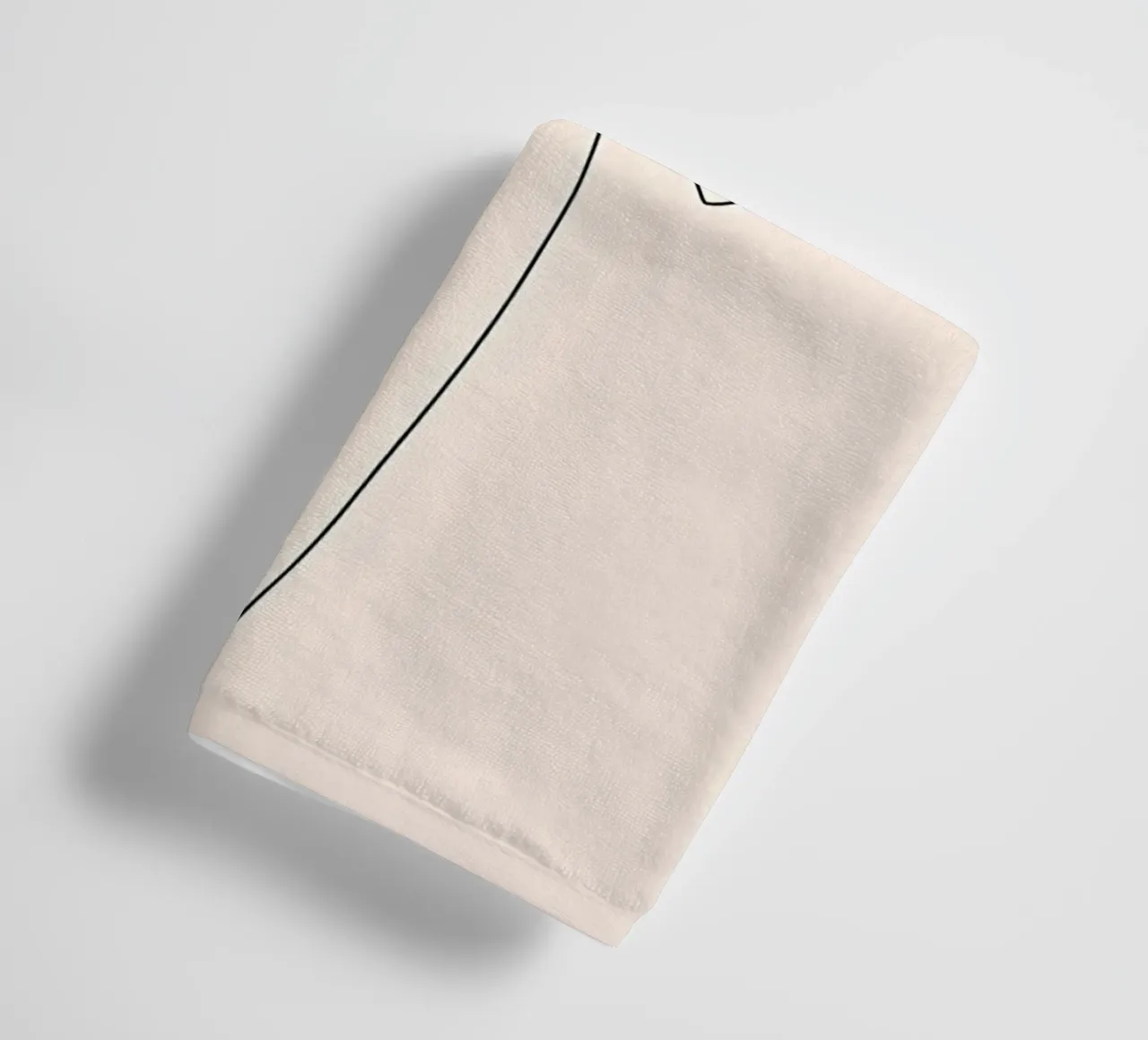 Minimalist Line Drawing of a Rose Flower | Modern Abstract A towel by Viv Line Art