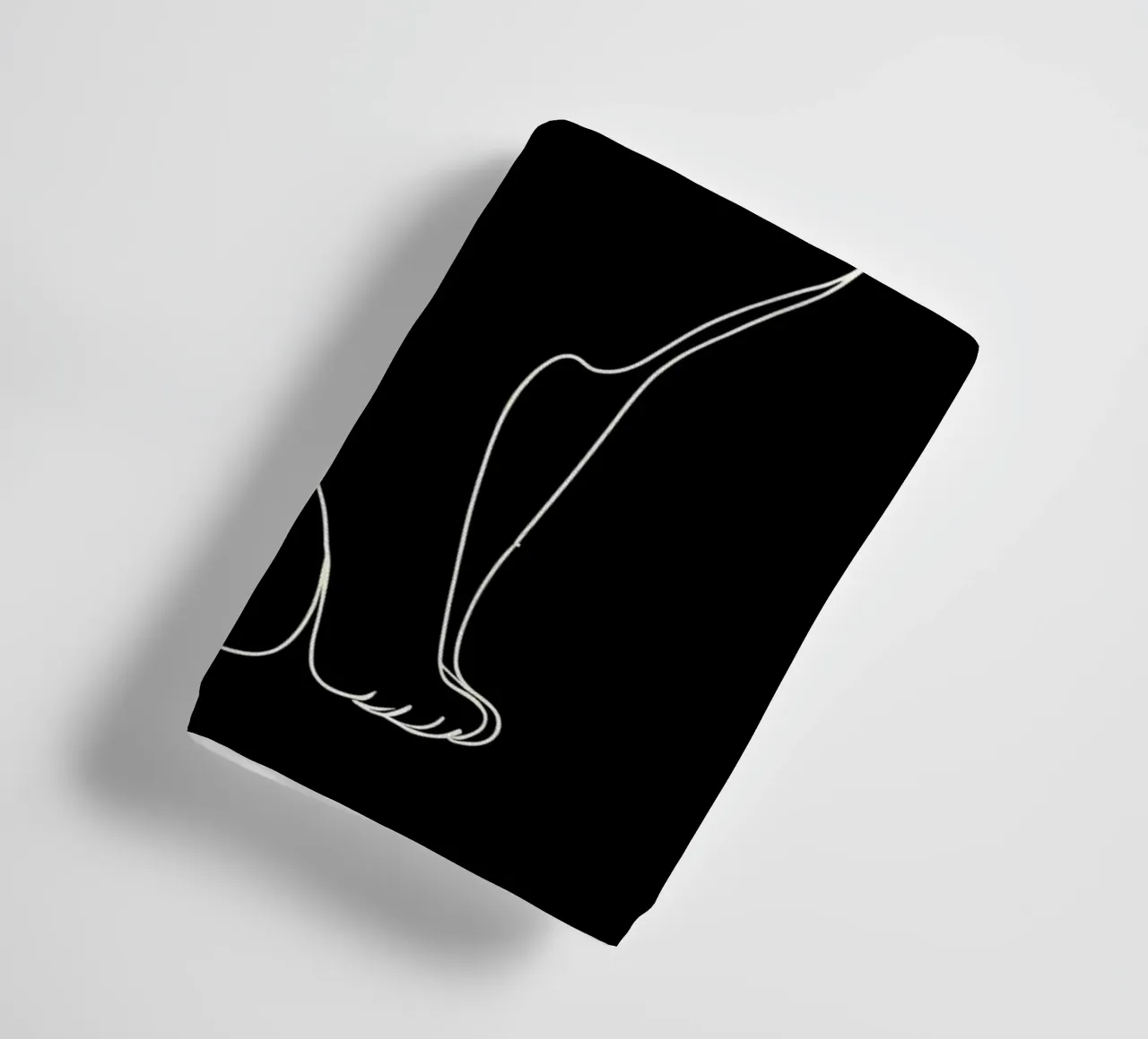 Minimalist Line Drawing of a Cat Sitting | Modern Abstract A towel by Viv Line Art