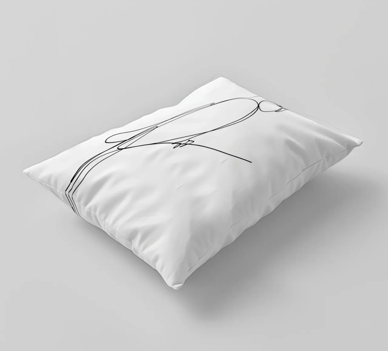 Minimalist Line Drawing of a Parrot | Modern Abstract Art decorative cushion by Viv Line Art