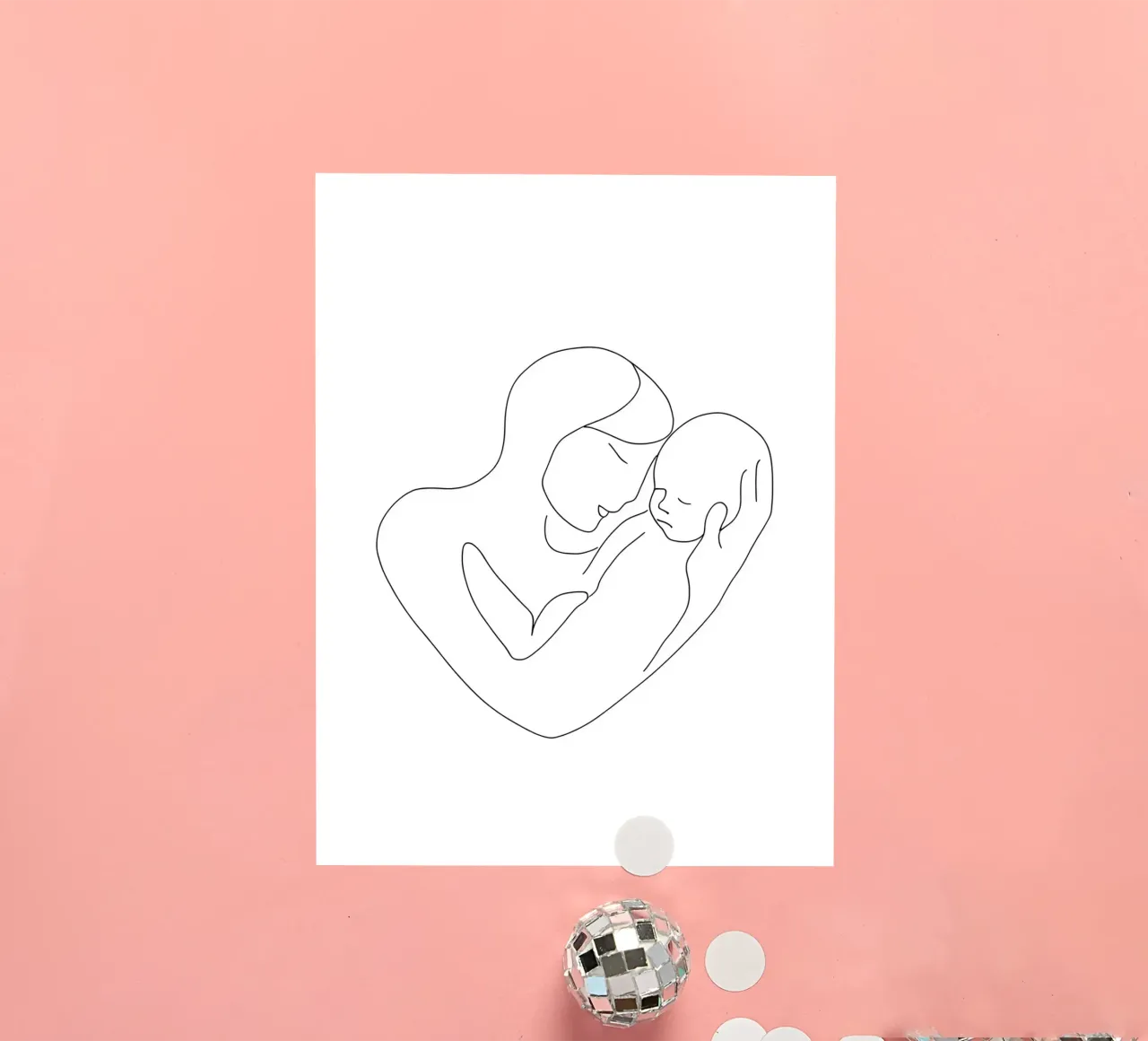Minimalist Line Drawing of a Woman's Face | Modern Abstract sticker by Viv Line Art