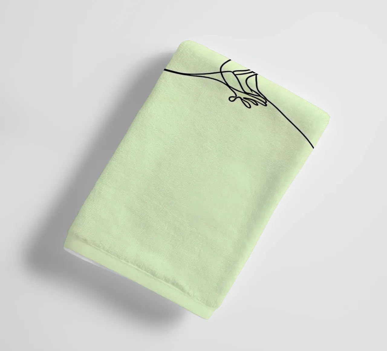 Disegno lineare minimalista di un geco | Arte astratta moderna asciugamano da bagno da Viv Line Art