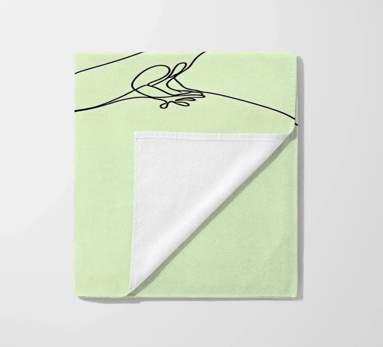 Minimalist Line Drawing of a Gecko | Modern Abstract Art beach towel by Viv Line Art