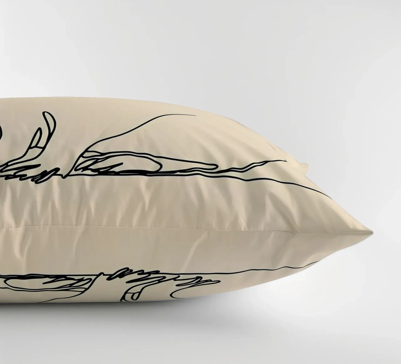 Minimalist Line Drawing of a Guinea Pig | Modern Abstract Ar decorative cushion by Viv Line Art