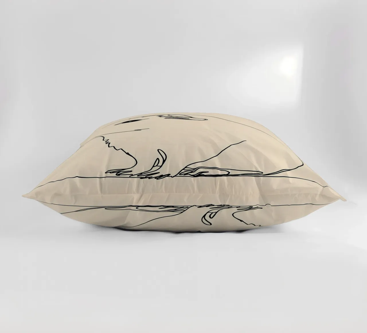 Minimalist Line Drawing of a Guinea Pig | Modern Abstract Ar decorative cushion by Viv Line Art