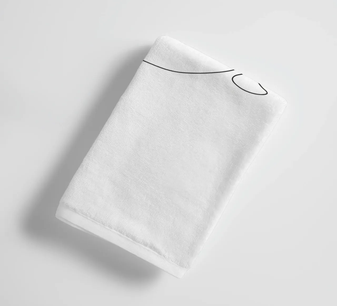 Portrait d'une femme au trait minimaliste | Modern Abstrac serviette de bain de Viv Line Art