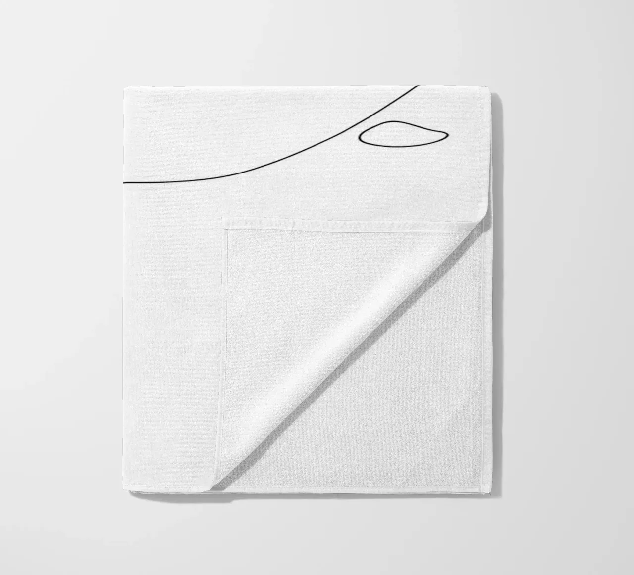 Minimalist Line Drawing Portrait of a Woman | Modern Abstrac beach towel by Viv Line Art