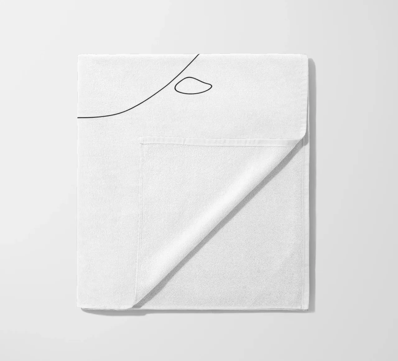 Minimalist Line Drawing Portrait of a Woman | Modern Abstrac beach towel by Viv Line Art