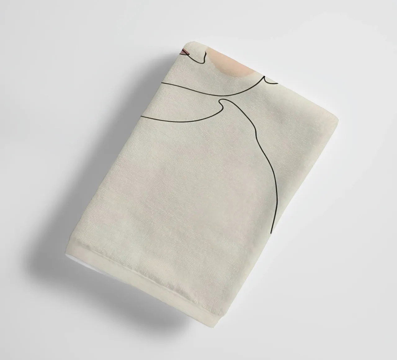 Minimalist Line Drawing Portrait of a Baby | Modern Abstract towel by Viv Line Art