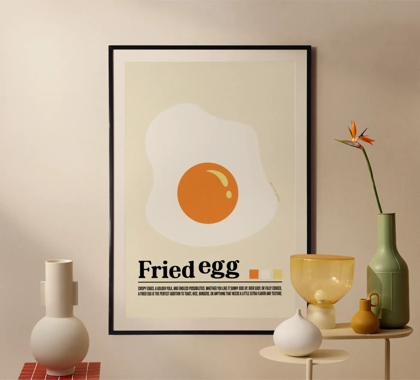 Fried egg poster by Jonas Loose