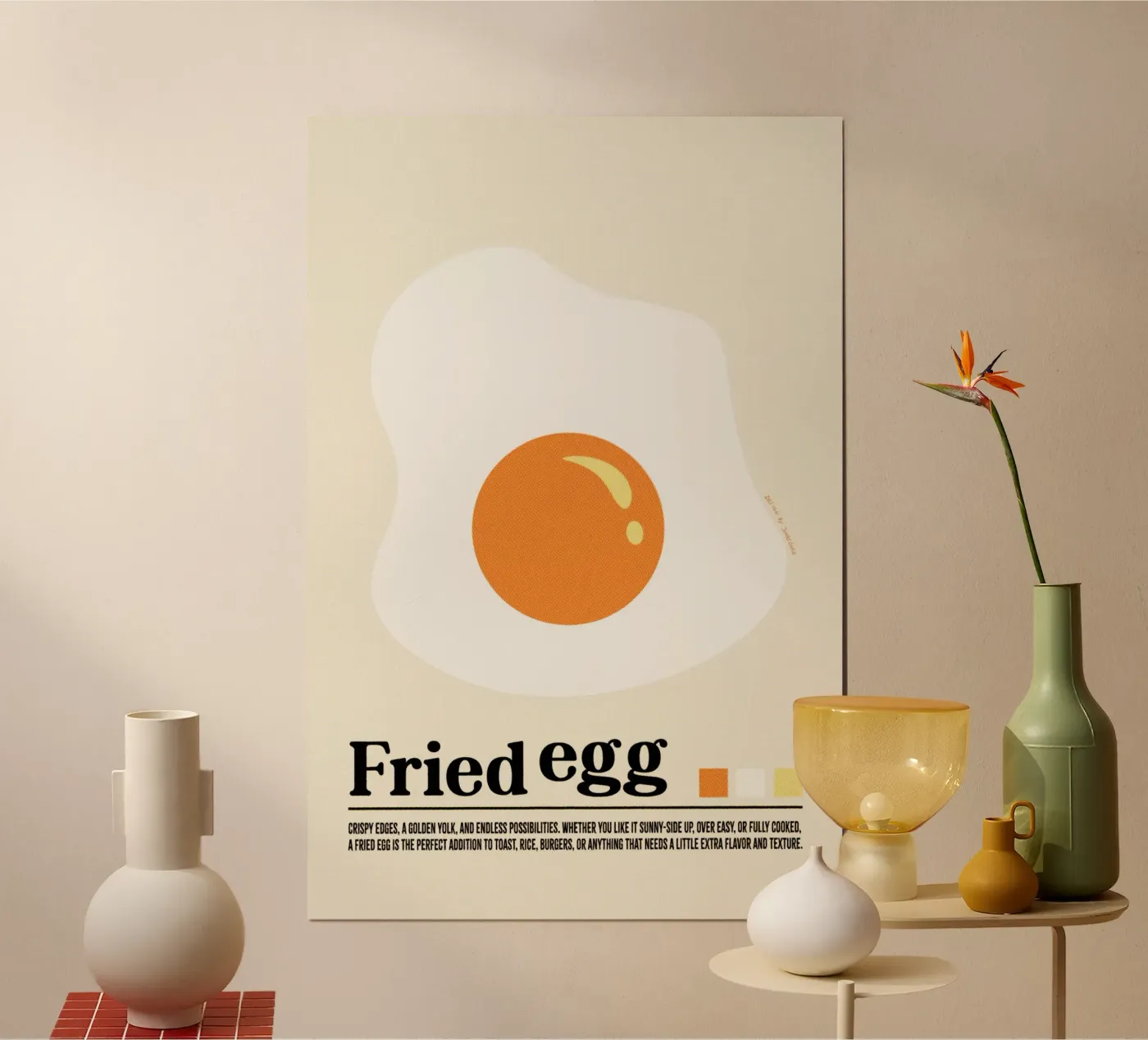 Fried egg poster by Jonas Loose