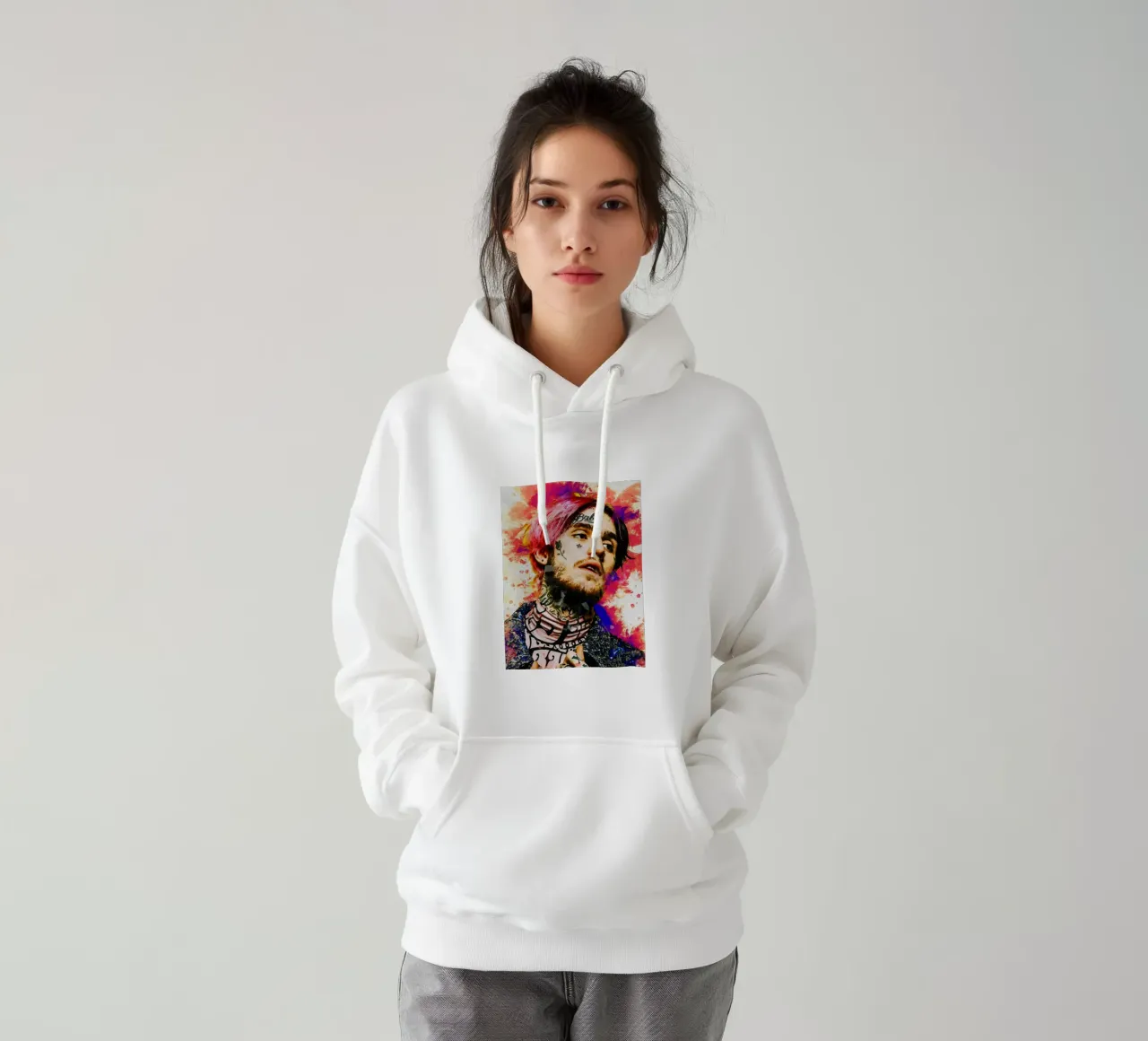 Mancha de Retrato Lil Peep sudadera con capucha de Gunawan Rb