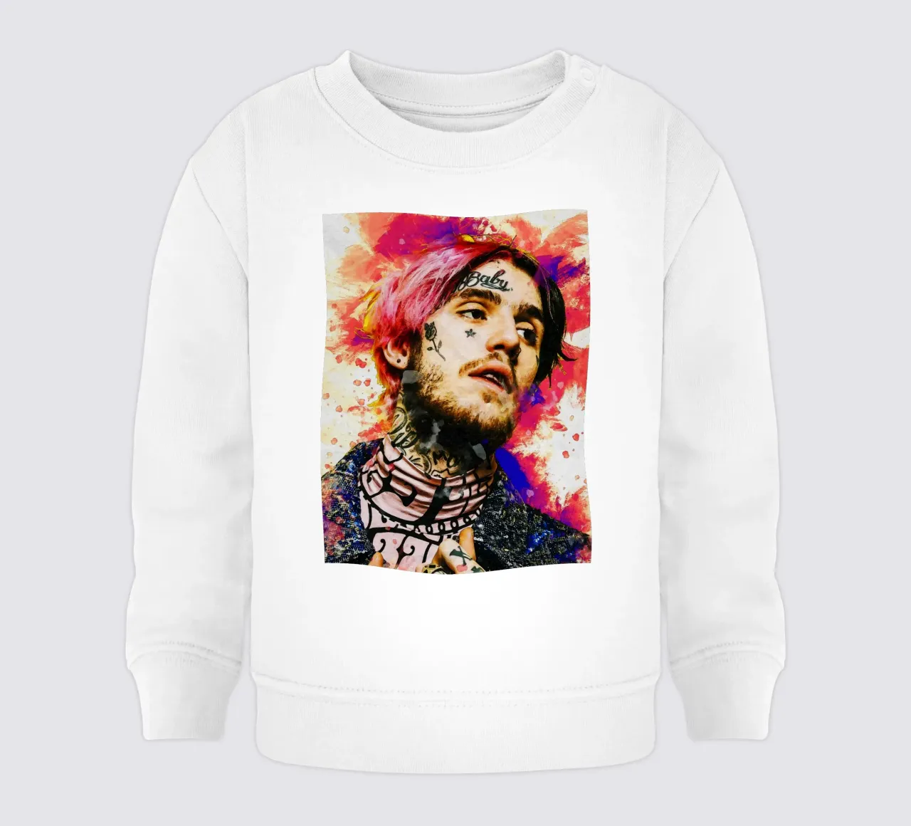 Smudge of Portrait Lil Peep baby sweatshirt by Gunawan Rb