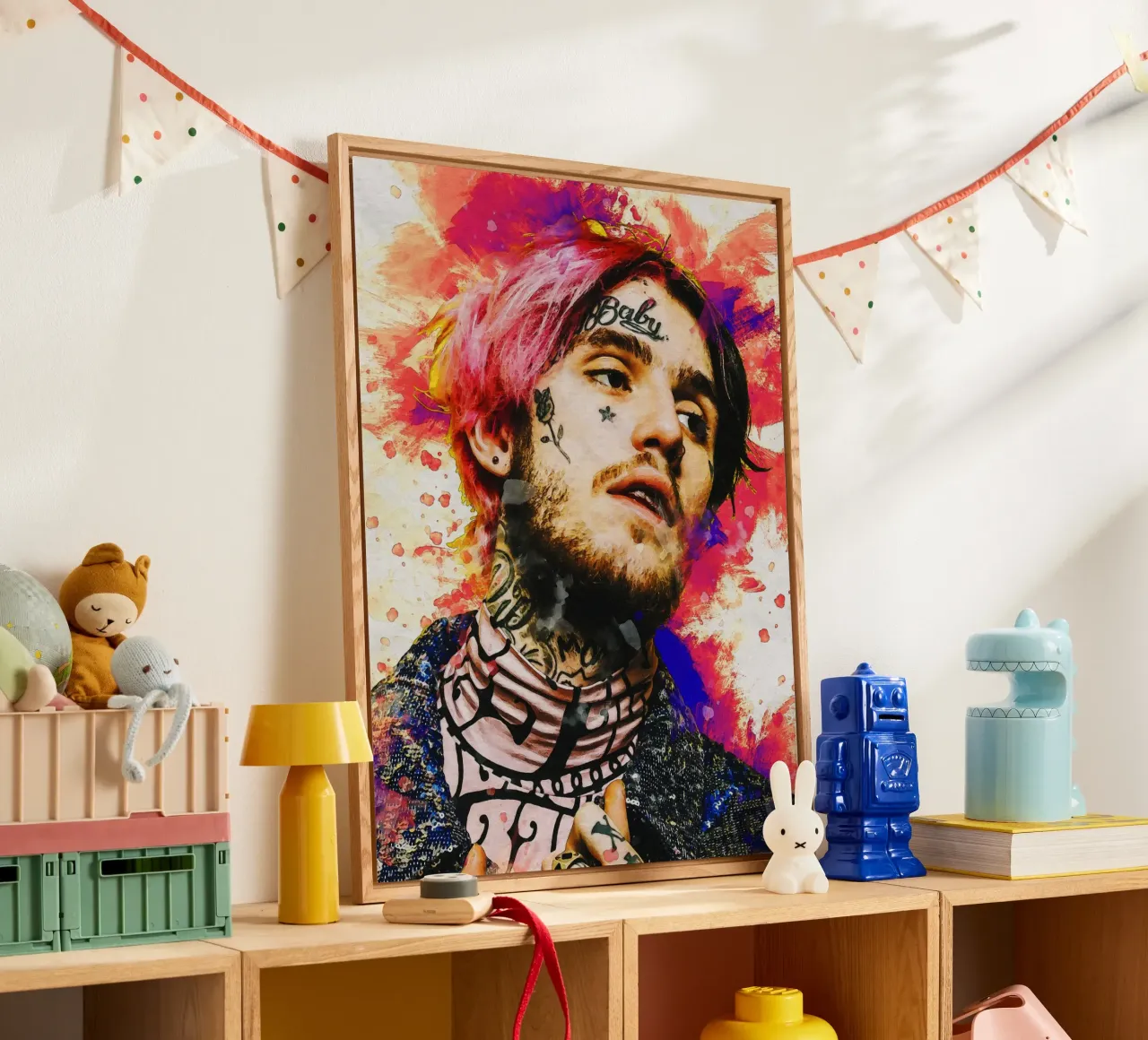 Smudge of Portrait Lil Peep acrylic glass by Gunawan Rb