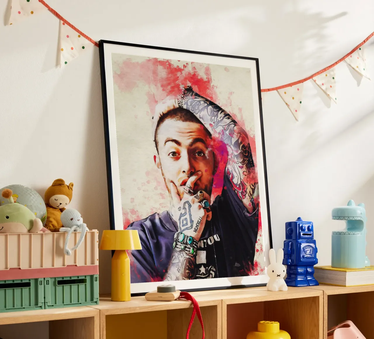 Smudge of Portrait Mac Miller poster by Gunawan Rb
