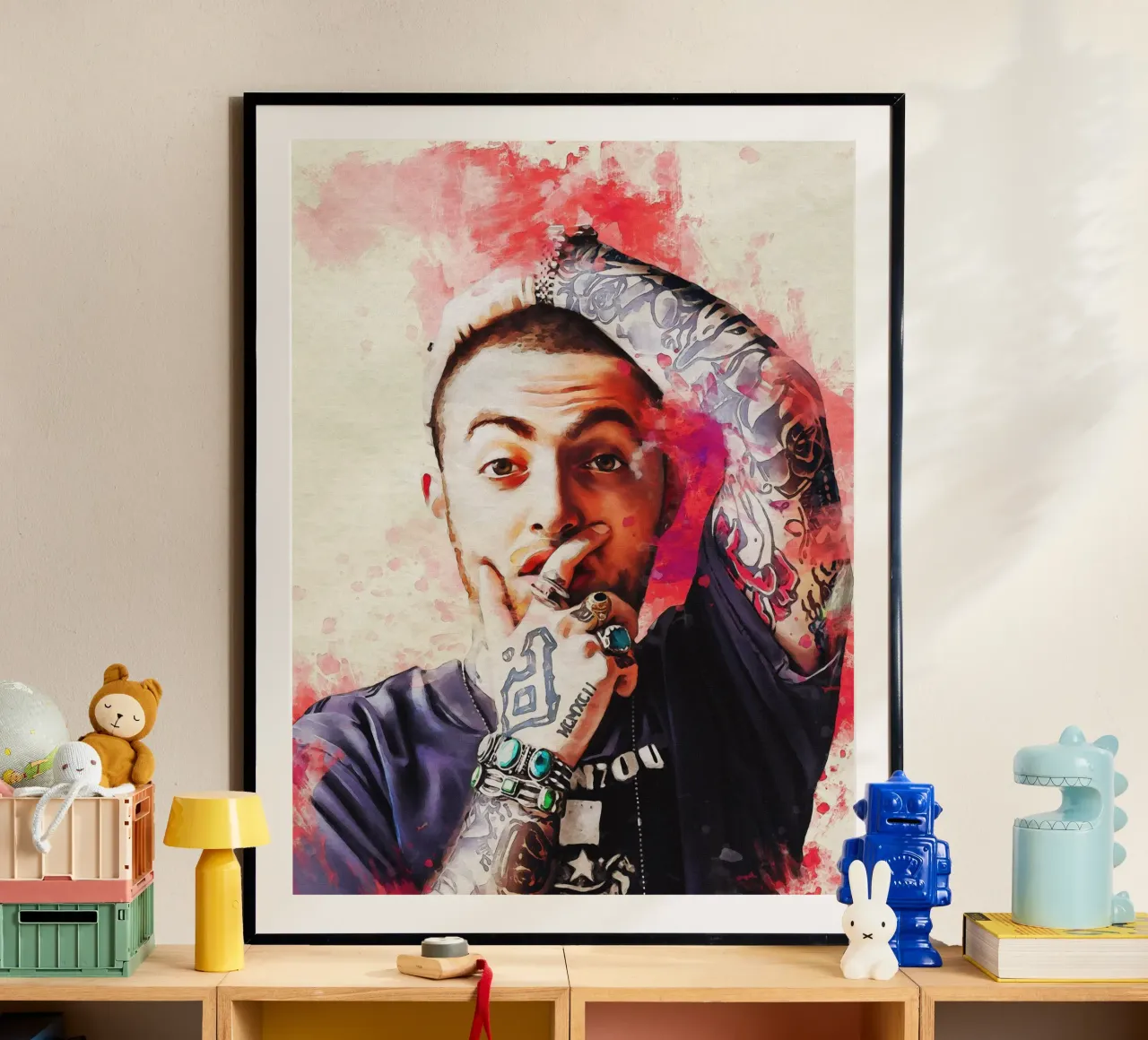 Smudge of Portrait Mac Miller poster by Gunawan Rb