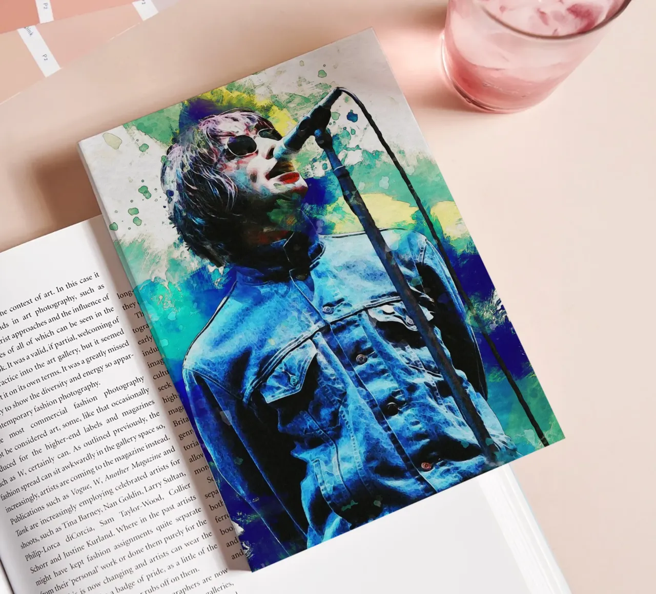 Smudge Portrait Liam Gallagher notebook by Gunawan Rb