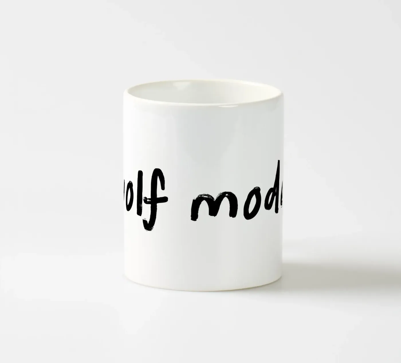 Wolf Mode ceramic mug by treechild