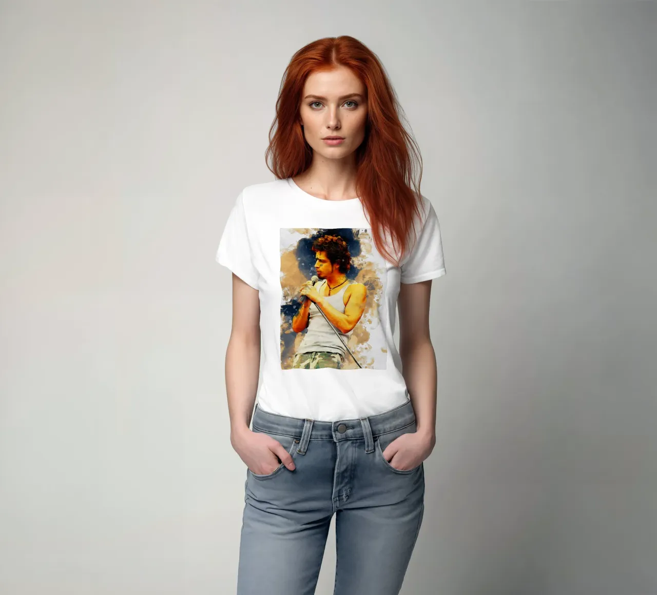 Smudge of Portrait Chris Cornell T-Shirt von Gunawan Rb